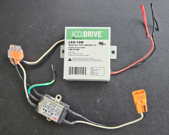 ACCUDRIVE 14W LED Driver with Noise Filter - TCD11200336-11C 120VAC