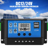 20A Solar Charge Controller - LCD Display - 2 USB