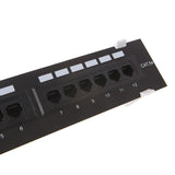 12 Port CAT5 CAT5E Patch Panel RJ45 Wall Mount Rack Mount