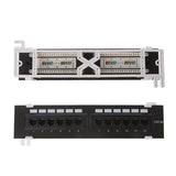 12 Port CAT5 CAT5E Patch Panel RJ45 Wall Mount Rack Mount
