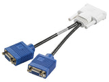 DMS-59 / MS-59 59-Pin Male to Dual VGA Female Y Splitter