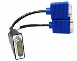 DMS-59 / MS-59 59-Pin Male to Dual VGA Female Y Splitter