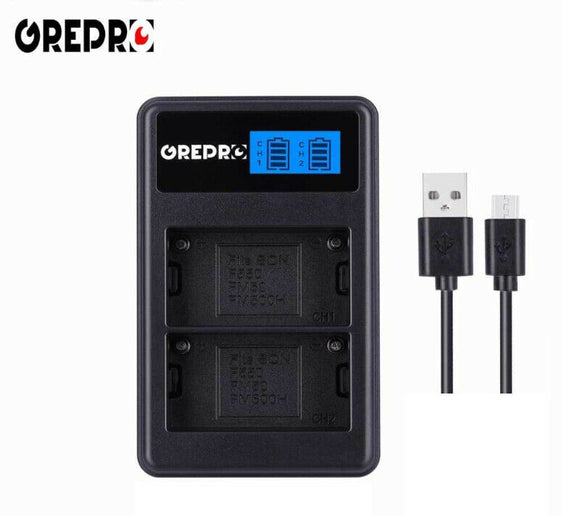 GREPRO Dual LCD USB Battery Charger