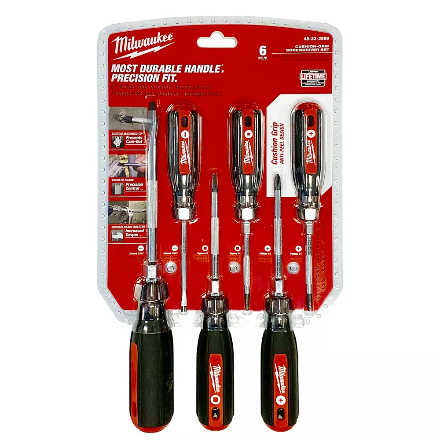 Milwaukee Tool Screwdriver Cushion Grip Set (6-Piece)