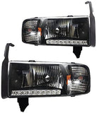 Winjet WJ10-0306-04 Black Housing/Clear Lens Headlight