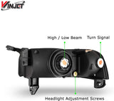 Winjet WJ10-0306-04 Black Housing/Clear Lens Headlight